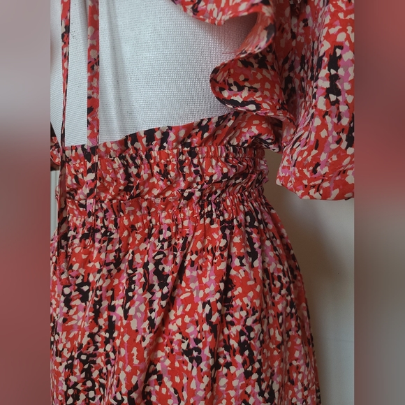 Topshop - Ruffled Open Back Dress - Size 12 - Picture 11 of 15